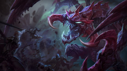Cho'Gath league of legends 3 panels canvas - skin wall decor posters collection