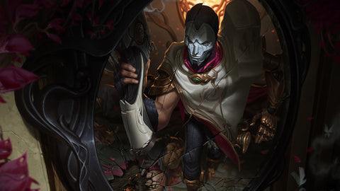 Jhin league of legends 3 panels canvas - skin posters collection