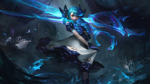 Gwen  - league of legends 3 panels canvas  - skin posters collection
