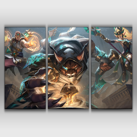 Guardian of the Sands Ryze, Rengar and Janna Poster
