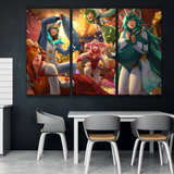 Pajama Guardian Lux, Soraka, Ezreal, Lulu, and Miss Fortune Buy Wall Poster