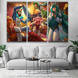 PAJAMA GUARDIAN LUX, SORAKA, EZREAL, LULU, AND MISS FORTUNE POSTER
