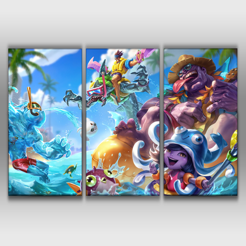Pool Party Dr.Mundo, Draven, Rek'Sai and Zac Poster