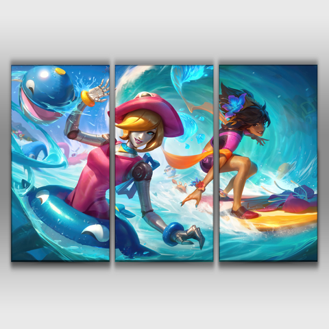 Pool Party Orianna and Taliyah Poster