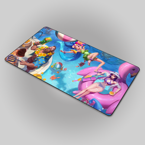 Pool Party Zoe, Caitlyn and Gangplank Mousepad
