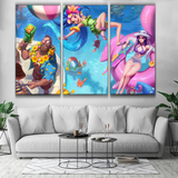 POOL PARTY ZOE, CAITLYN AND GANGPLANK POSTER