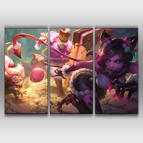 Sugar Rush Ziggs, Braum and Evelynn Poster