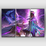 STAR GUARDIAN SENNA League 3 panels canvas wall decor