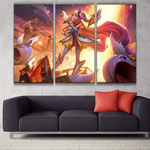 STAR GUARDIAN SERAPHINE league 3 panels canvas wall decoration poster