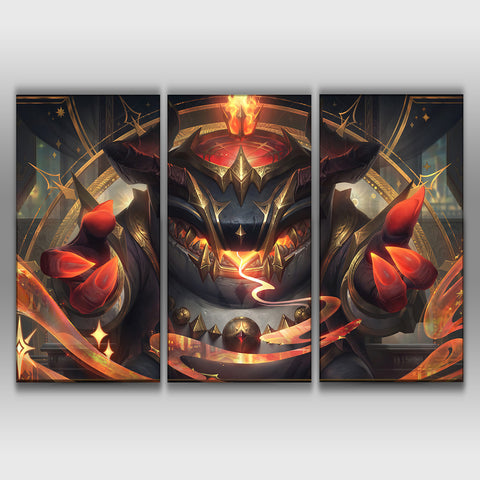 Arcana Tahm Kench buy online lol wall decor 3 panels canvas poster gift