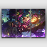 Bewitching Poppy league of legends 3 panels wall paper decor