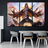 Graceful Phoenix Seraphine league of legends decor 3 panels canvas