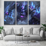 Blackfrost Sion lol 3 panels canvas wall poster decoration