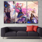 Classical Seraphine league 3 panels canvas wall poster decoration