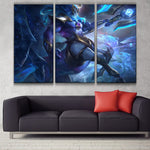 Cosmic Charger Hecarim league 3 panels canvas wall poster decoration