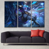 Cosmic Charger Hecarim league 3 panels canvas wall poster decoration