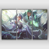 Crystal Rose Zyra and Swain league of legends wall poster decor