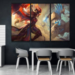Dragonslayer Galio and Kayle lol canvas wall decoration poster