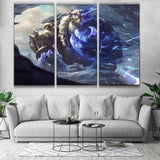 Duality Dragon Volibear lol canvas 3 paper poster decor for wall