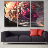 Duality Dragon Volibear Prestige Edition league 3 panels canvas  - see online wall decor