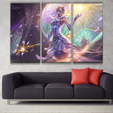 Elementalist Lux league 3 panels canvas wall decoration poster