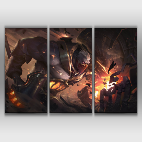 High Noon Sion league of legends 3 panel posters