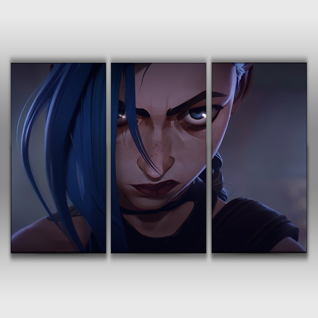 Arcane Jinx Netflix Series - 3 Panels Wall Poster – leagueofstore.shop