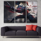 Marauder Xin Zhao league 3 panel canvas wall poster decoration