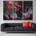 Nightbringer Nasus league of legends 3 panels canvas wall decoration poster