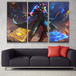Odyssey Twisted Fate league 3 panel canvas wall poster decoration