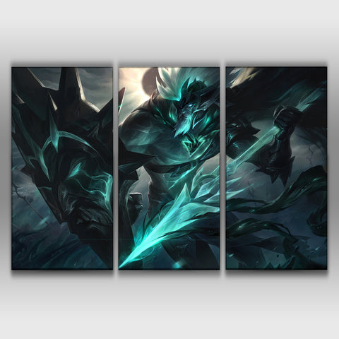 Ruined Pantheon league of legends 3 panels canvas - buy online lol gift wall decor
