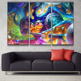 Space Groove Ornn 3 panelc poster wall decoration