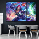 Space Groove Taric lol 3 panels canvas decoration