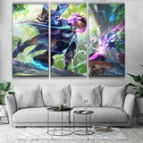 WITHERED ROSE ZERI league 3 panels canvas wall decoration poster