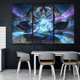 Winterblessed Zilean lol 3 panels canvas wall decoration