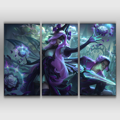 Withered Rose Syndra and Talon league of legends wall poster decor